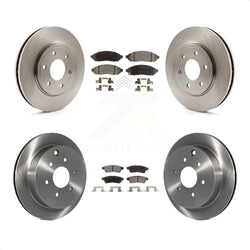 Front Rear Disc Brake Rotors And Ceramic Pads Kit For Nissan Frontier Suzuki Equator 2.5L K8T-101310