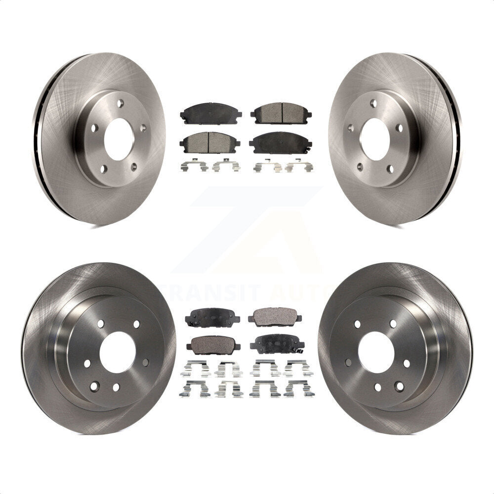 Front Rear Disc Brake Rotors And Ceramic Pads Kit For 2005-2006 Nissan X-Trail K8T-101328 by Transit Auto