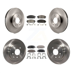Front Rear Disc Brake Rotors And Ceramic Pads Kit For 2005-2006 Nissan X-Trail K8T-101328