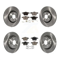 Front Rear Disc Brake Rotors And Ceramic Pads Kit For 2003-2014 Volvo XC90 With 336mm Diameter Rotor K8T-101332