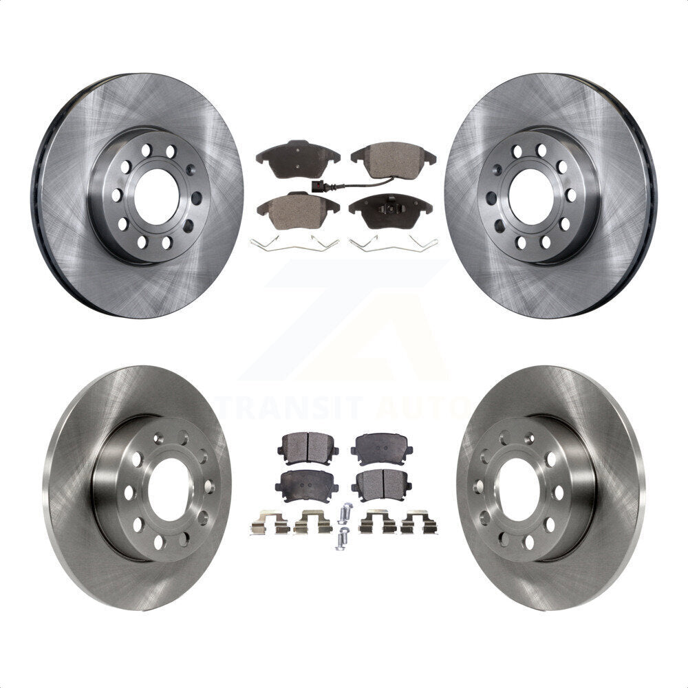 Front Rear Disc Brake Rotors And Ceramic Pads Kit For 2006-2009 Volkswagen Rabbit K8T-101342 by Transit Auto