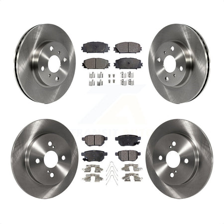 Front Rear Disc Brake Rotors And Ceramic Pads Kit For 2012-2013 Toyota Yaris L LE K8T-101375 by Transit Auto