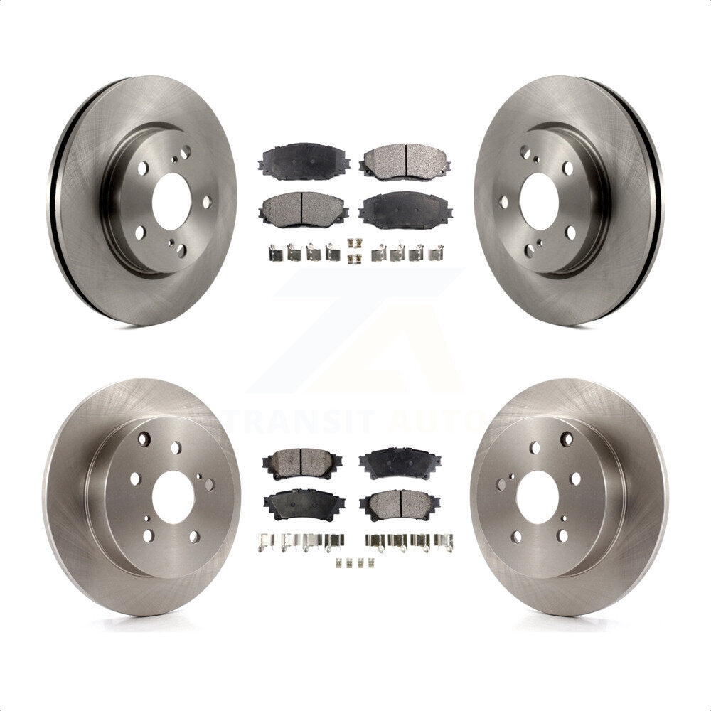 Front Rear Disc Brake Rotors And Ceramic Pads Kit For 2012-2018 Toyota Prius V K8T-101378 by Transit Auto