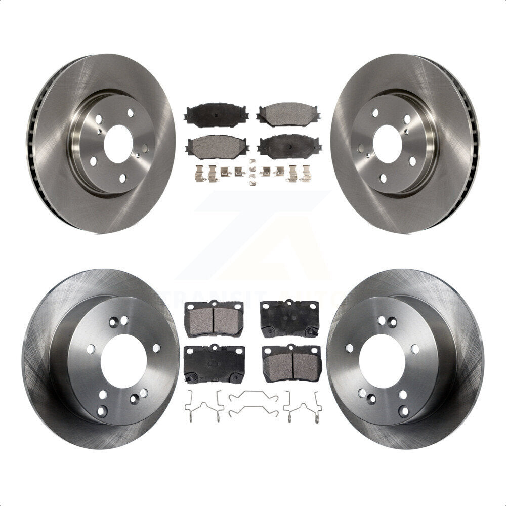 Front Rear Disc Brake Rotors And Ceramic Pads Kit For Lexus IS250 K8T-101387 by Transit Auto