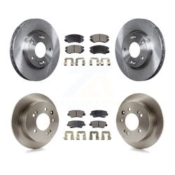 Front Rear Disc Brake Rotors And Ceramic Pads Kit For 2010 Hyundai Elantra Sedan From 03 23 10 K8T-101389