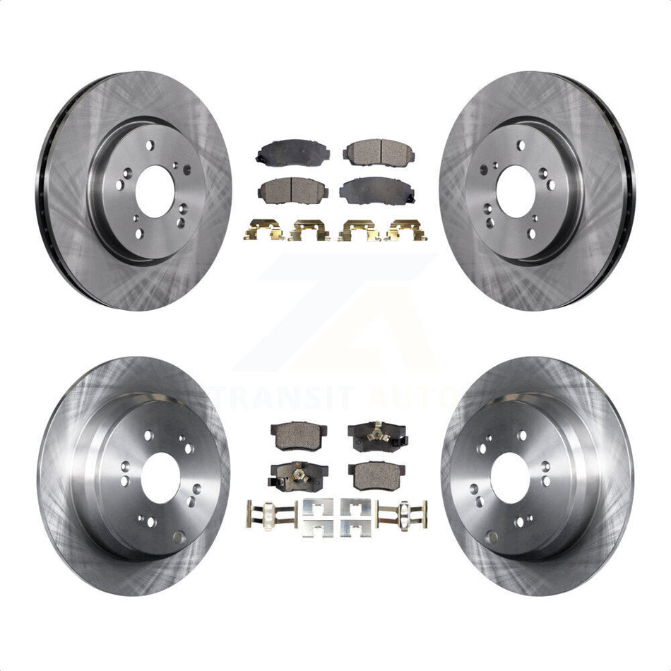 Front Rear Disc Brake Rotors And Ceramic Pads Kit For Honda CR-V Acura RDX K8T-101394 by Transit Auto