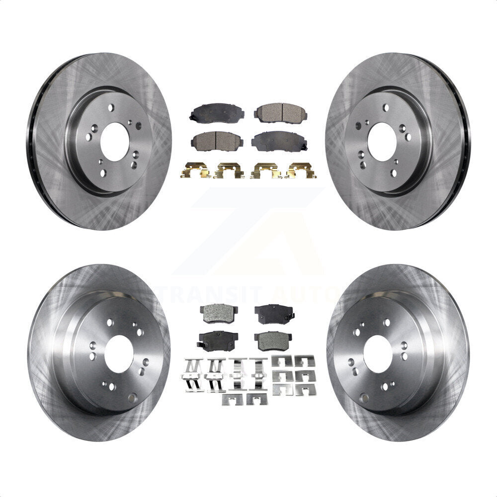 Front Rear Disc Brake Rotors And Ceramic Pads Kit For Acura RDX K8T-101395 by Transit Auto