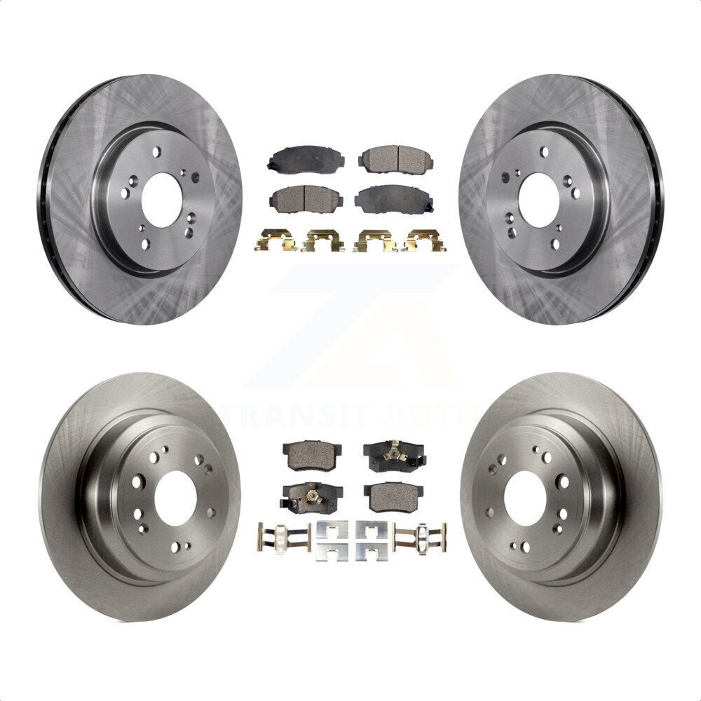 Front Rear Disc Brake Rotors And Ceramic Pads Kit For Honda Accord Crosstour K8T-101396 by Transit Auto