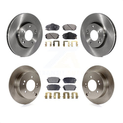Front Rear Disc Brake Rotors And Ceramic Pads Kit For 2007-2009 Kia Rondo K8T-101430