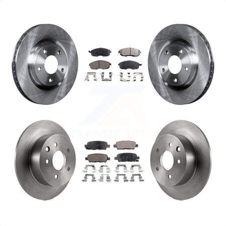 Front Rear Disc Brake Rotors And Ceramic Pads Kit For 2007-2012 Nissan Sentra SE-R K8T-101452 by Transit Auto