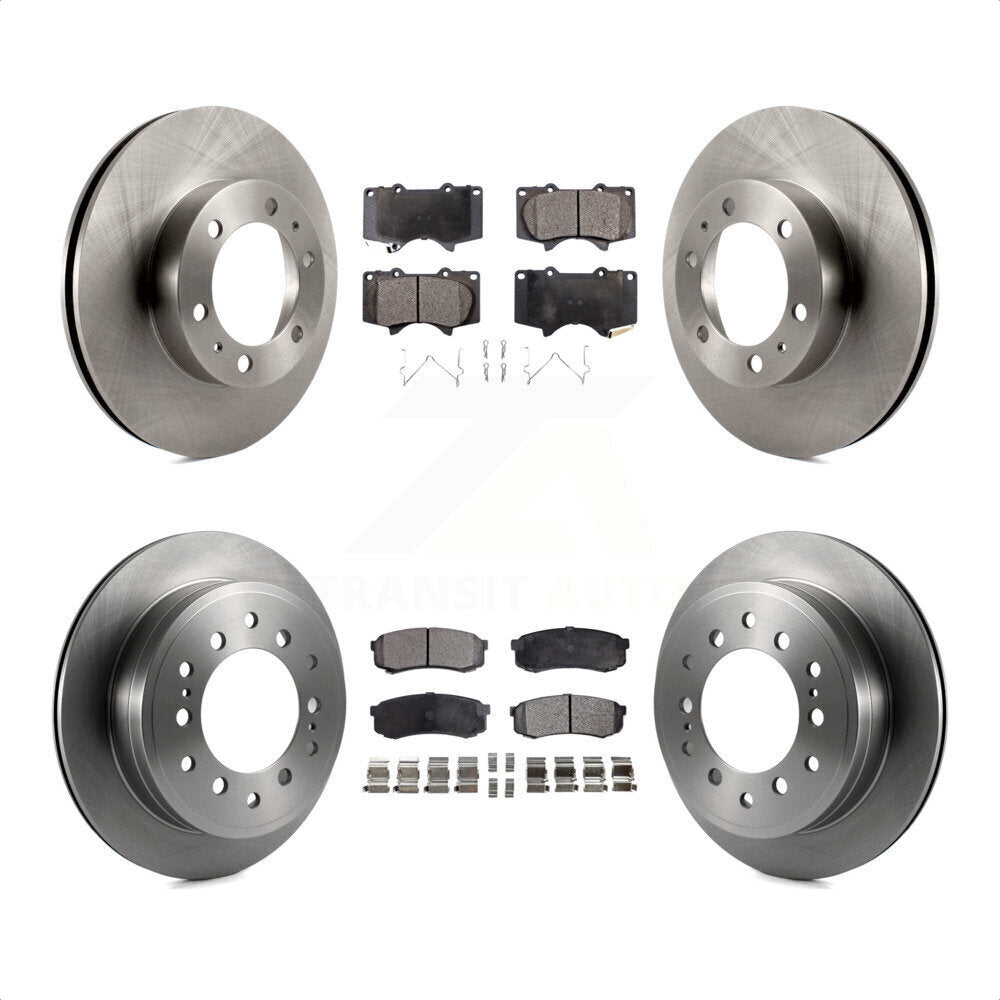 Front Rear Disc Brake Rotors And Ceramic Pads Kit For Toyota 4Runner FJ Cruiser K8T-101478 by Transit Auto