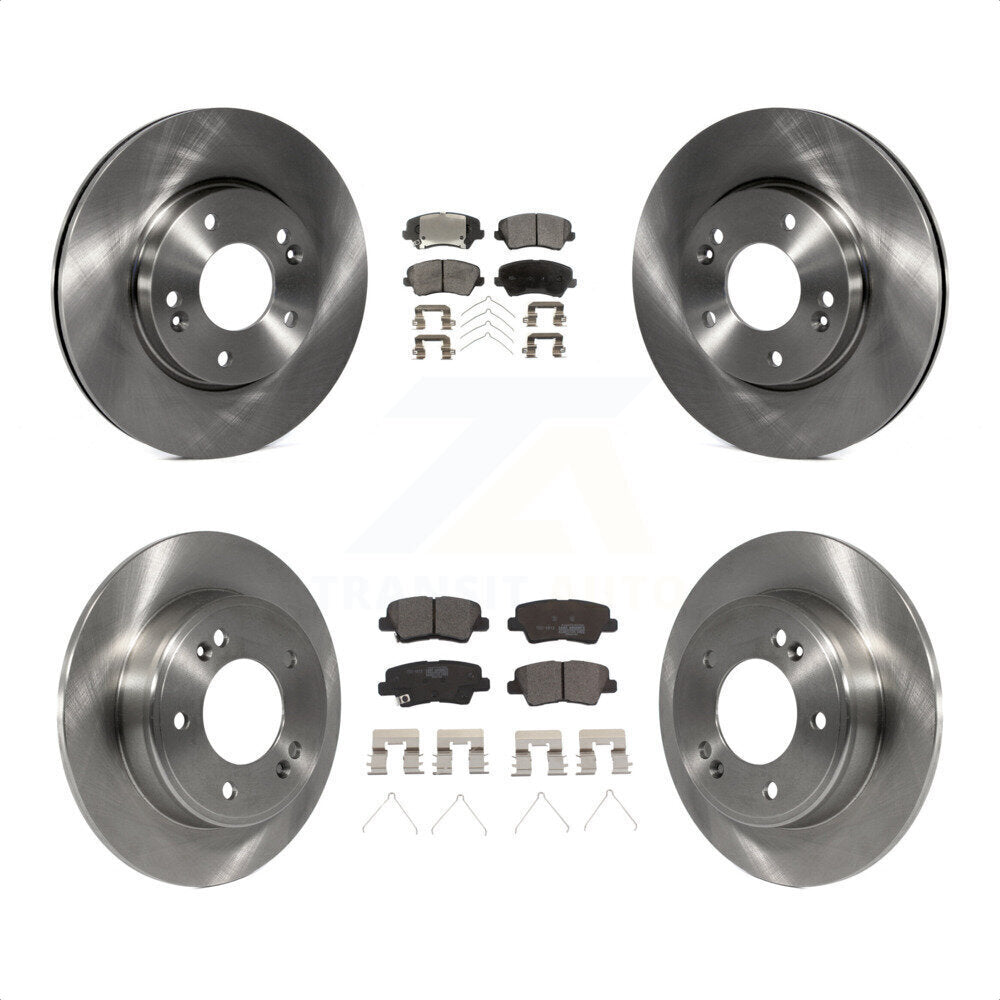 Front Rear Disc Brake Rotors And Ceramic Pads Kit For Hyundai Veloster Elantra GT K8T-101529 by Transit Auto