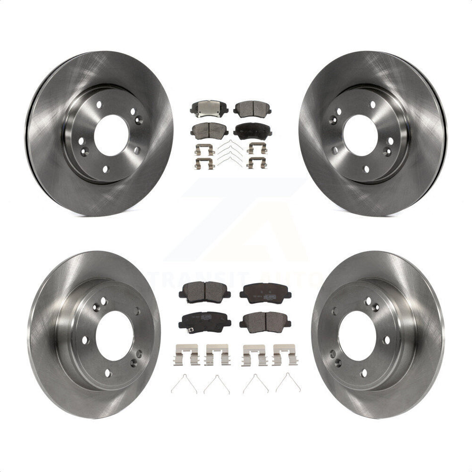 Front Rear Disc Brake Rotors And Ceramic Pads Kit For Hyundai Veloster Elantra GT K8T-101529 by Transit Auto