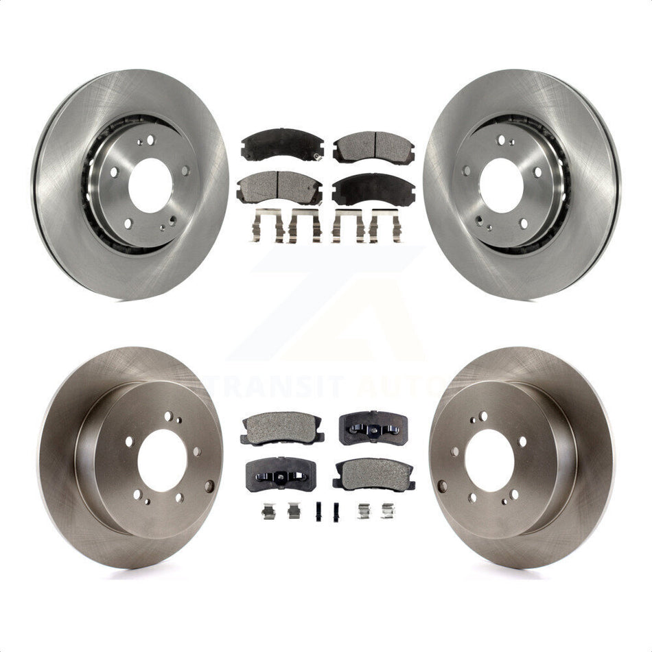 Front Rear Disc Brake Rotors And Ceramic Pads Kit For Mitsubishi Lancer K8T-101545 by Transit Auto