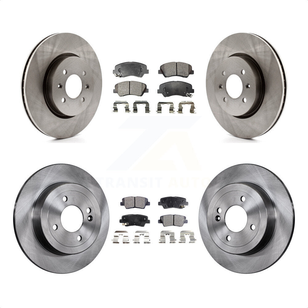 Front Rear Disc Brake Rotors And Ceramic Pads Kit For Kia Rio K8T-101560 by Transit Auto