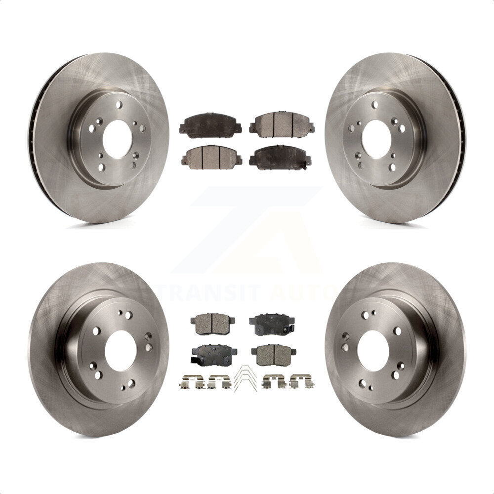 Front Rear Disc Brake Rotors And Ceramic Pads Kit For Honda Accord K8T-101571 by Transit Auto