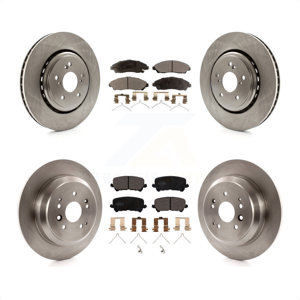 Front Rear Disc Brake Rotors And Ceramic Pads Kit For 2014-2016 Acura MDX K8T-101582 by Transit Auto