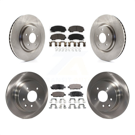 Front Rear Disc Brake Rotors And Ceramic Pads Kit For Nissan Rogue K8T-101598 by Transit Auto