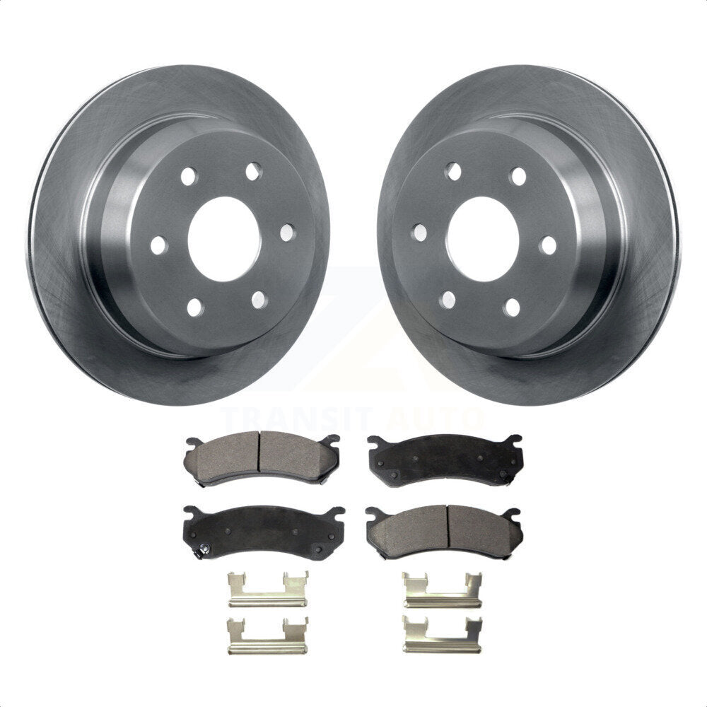 Rear Disc Brake Rotors And Ceramic Pads Kit For 2003-2003 Chevrolet Silverado 2500 HD Suburban GMC Sierra K8T-101625 by Transit Auto