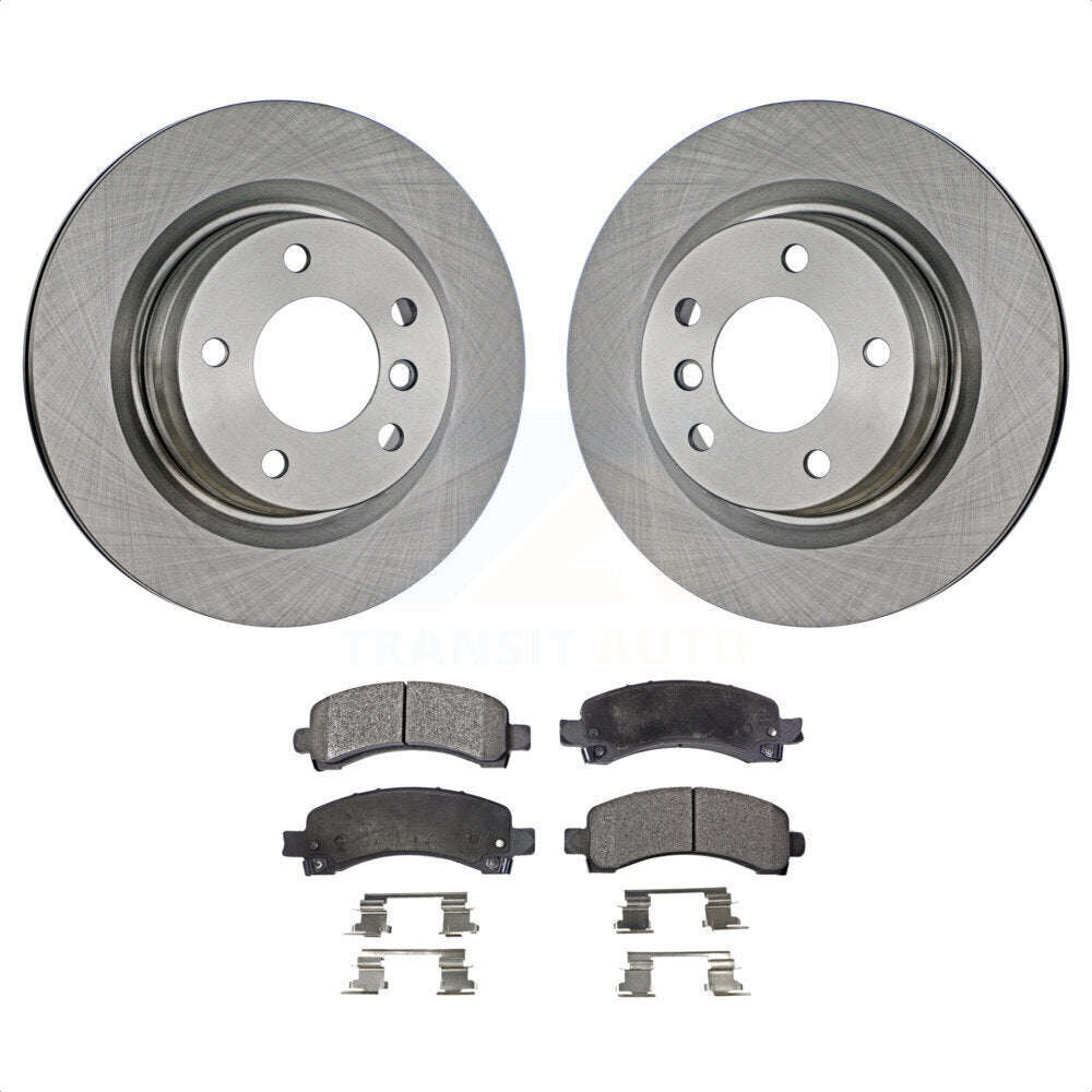 Rear Disc Brake Rotors And Ceramic Pads Kit For Chevrolet Express 3500 2500 GMC Savana K8T-101630 by Transit Auto