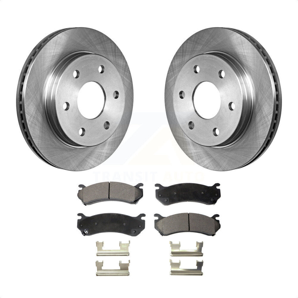 Rear Disc Brake Rotors And Ceramic Pads Kit For Chevrolet Silverado 2500 HD GMC Sierra Hummer H2 1500 Suburban Yukon XL Avalanche Classic K8T-101631 by Transit Auto