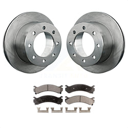 Rear Disc Brake Rotors And Ceramic Pads Kit For Chevrolet Silverado 3500 HD GMC Sierra Classic K8T-101638