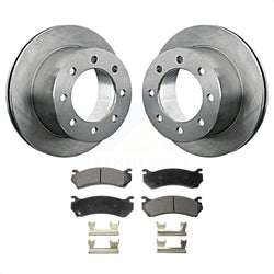 Rear Disc Brake Rotors And Ceramic Pads Kit For 2007 GMC Sierra 3500 Classic With 12000 Lb GVW K8T-101639