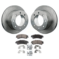 Rear Disc Brake Rotors And Ceramic Pads Kit For 2001-2001 Chevrolet Silverado 3500 GMC Sierra K8T-101640