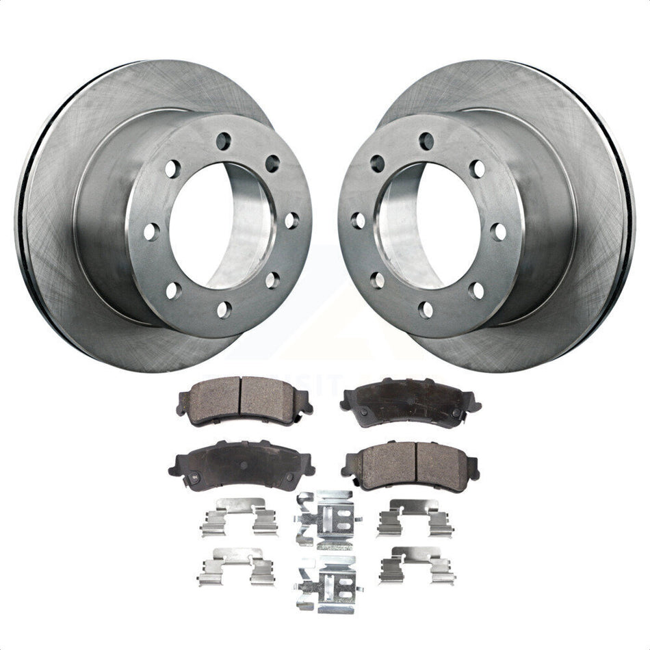 Rear Disc Brake Rotors And Ceramic Pads Kit For 2001-2001 Chevrolet Silverado 3500 GMC Sierra K8T-101640 by Transit Auto