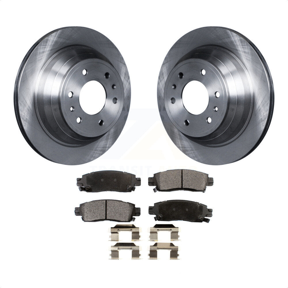 Rear Disc Brake Rotors And Ceramic Pads Kit For Chevrolet Trailblazer GMC Envoy EXT XL Buick Rainier Oldsmobile Bravada XUV SSR Isuzu Ascender Saab 9-7x K8T-101642 by Transit Auto