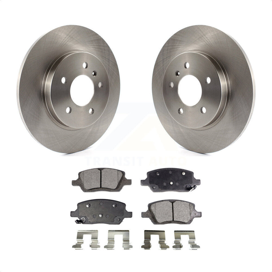 Rear Disc Brake Rotors And Ceramic Pads Kit For 2005-2005 Chevrolet Uplander Pontiac Montana Buick Terraza Saturn Relay K8T-101652 by Transit Auto