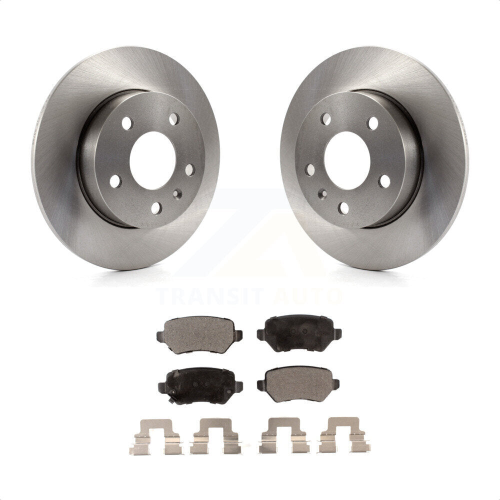 Rear Disc Brake Rotors And Ceramic Pads Kit For 2008-2009 Saturn Astra K8T-101666 by Transit Auto