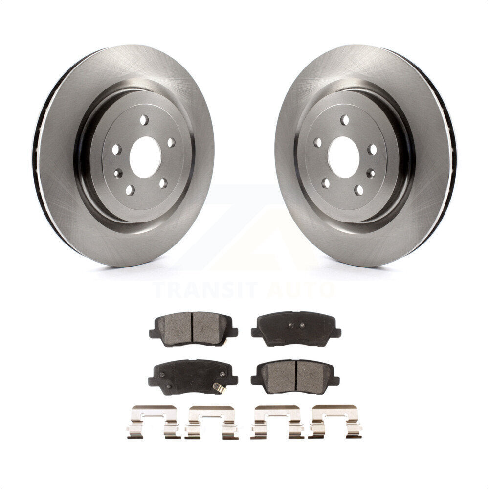 Rear Disc Brake Rotors And Ceramic Pads Kit For 2015 Cadillac CTS 6.2L K8T-101675 by Transit Auto