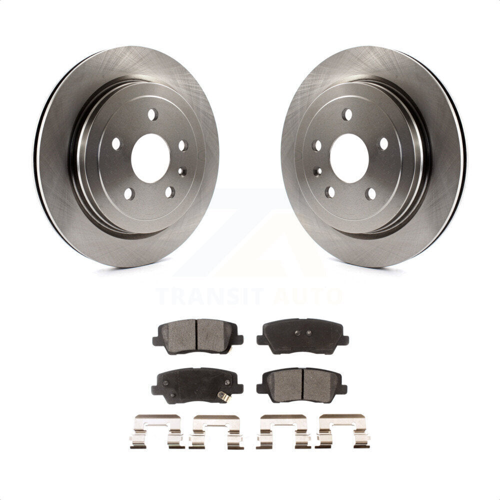 Rear Disc Brake Rotors And Ceramic Pads Kit For Cadillac CTS K8T-101680 by Transit Auto