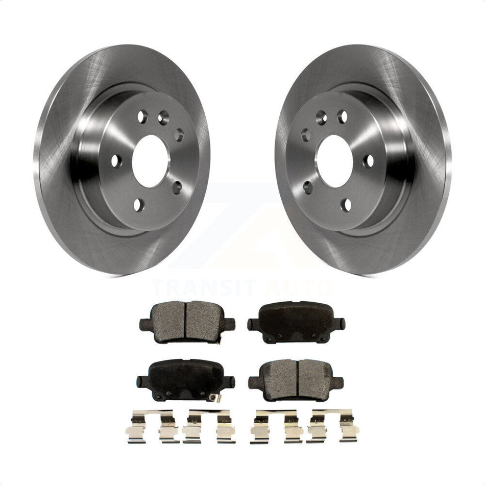 Rear Disc Brake Rotors And Ceramic Pads Kit For 2016 Chevrolet Cruze With 268mm Diameter Rotor K8T-101684 by Transit Auto