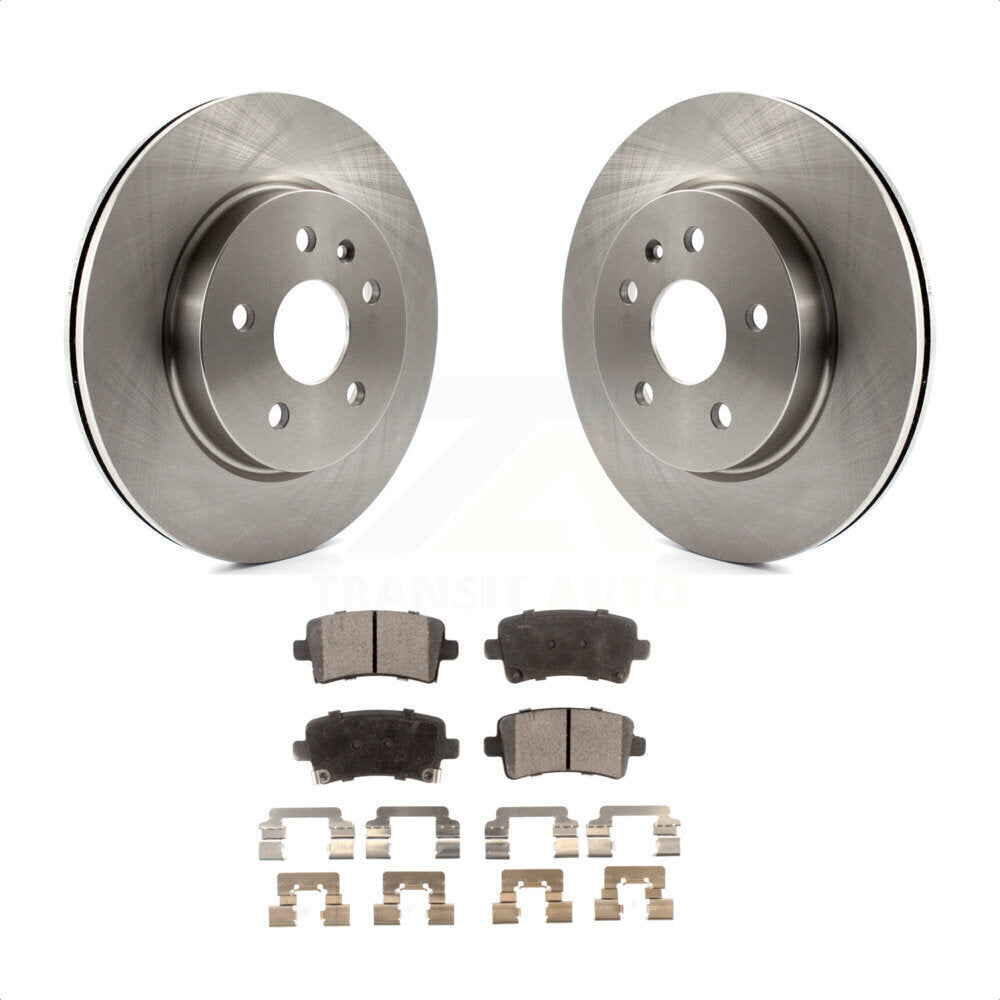 Rear Disc Brake Rotors And Ceramic Pads Kit For Chevrolet Malibu Buick Impala LaCrosse Regal Cadillac XTS Limited Saab 9-5 Allure K8T-101685 by Transit Auto