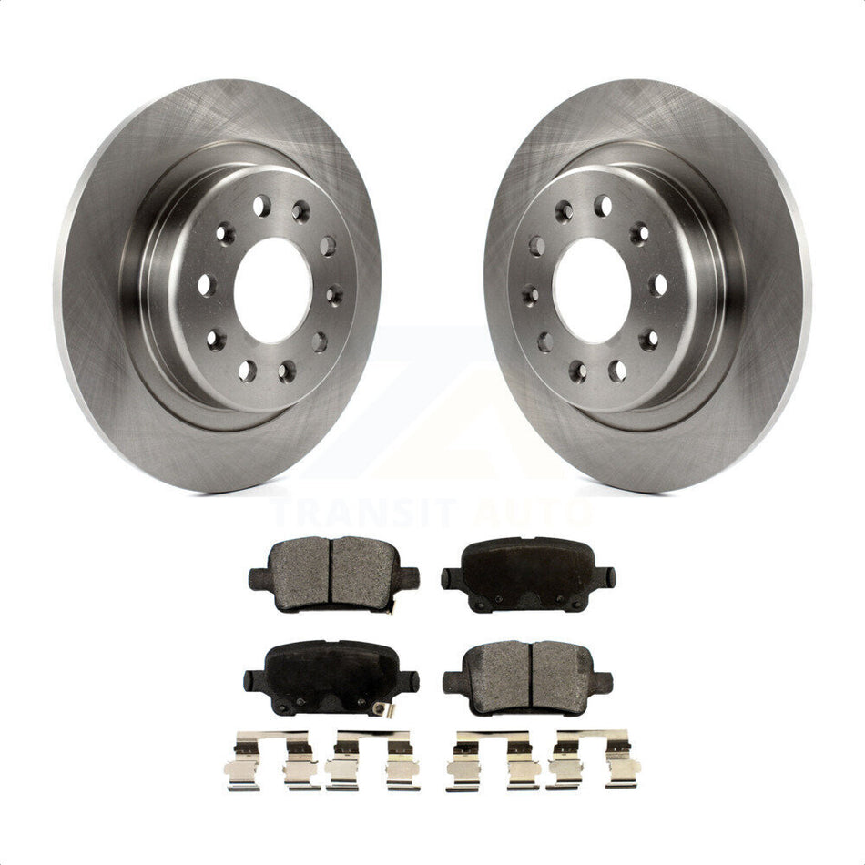 Rear Disc Brake Rotors And Ceramic Pads Kit For Chevrolet Equinox Malibu GMC Terrain Buick LaCrosse Regal TourX K8T-101694 by Transit Auto