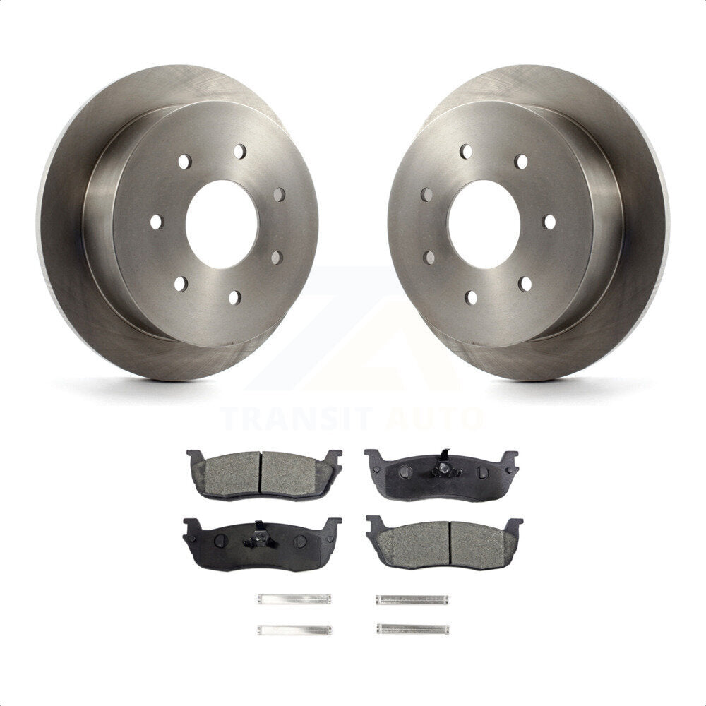 Rear Disc Brake Rotors And Ceramic Pads Kit For Ford F-150 F-250 HD K8T-101701 by Transit Auto