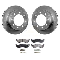 Rear Disc Brake Rotors And Ceramic Pads Kit For Ford E-350 Super Duty E-250 Econoline Club Wagon E-150 K8T-101705