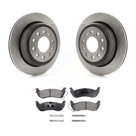 Rear Disc Brake Rotors And Ceramic Pads Kit For 2003-2011 Lincoln Town Car Sedan K8T-101715 by Transit Auto