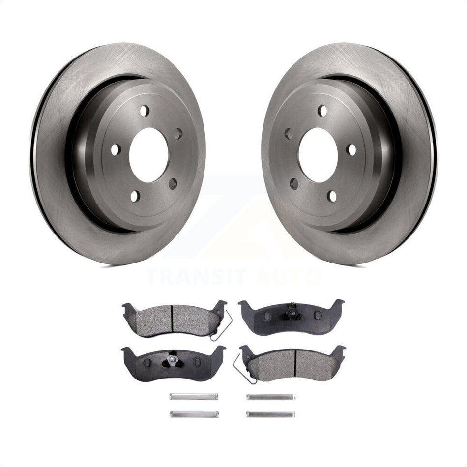 Rear Disc Brake Rotors And Ceramic Pads Kit For Ford Crown Victoria Mercury Grand Marquis Marauder K8T-101718 by Transit Auto