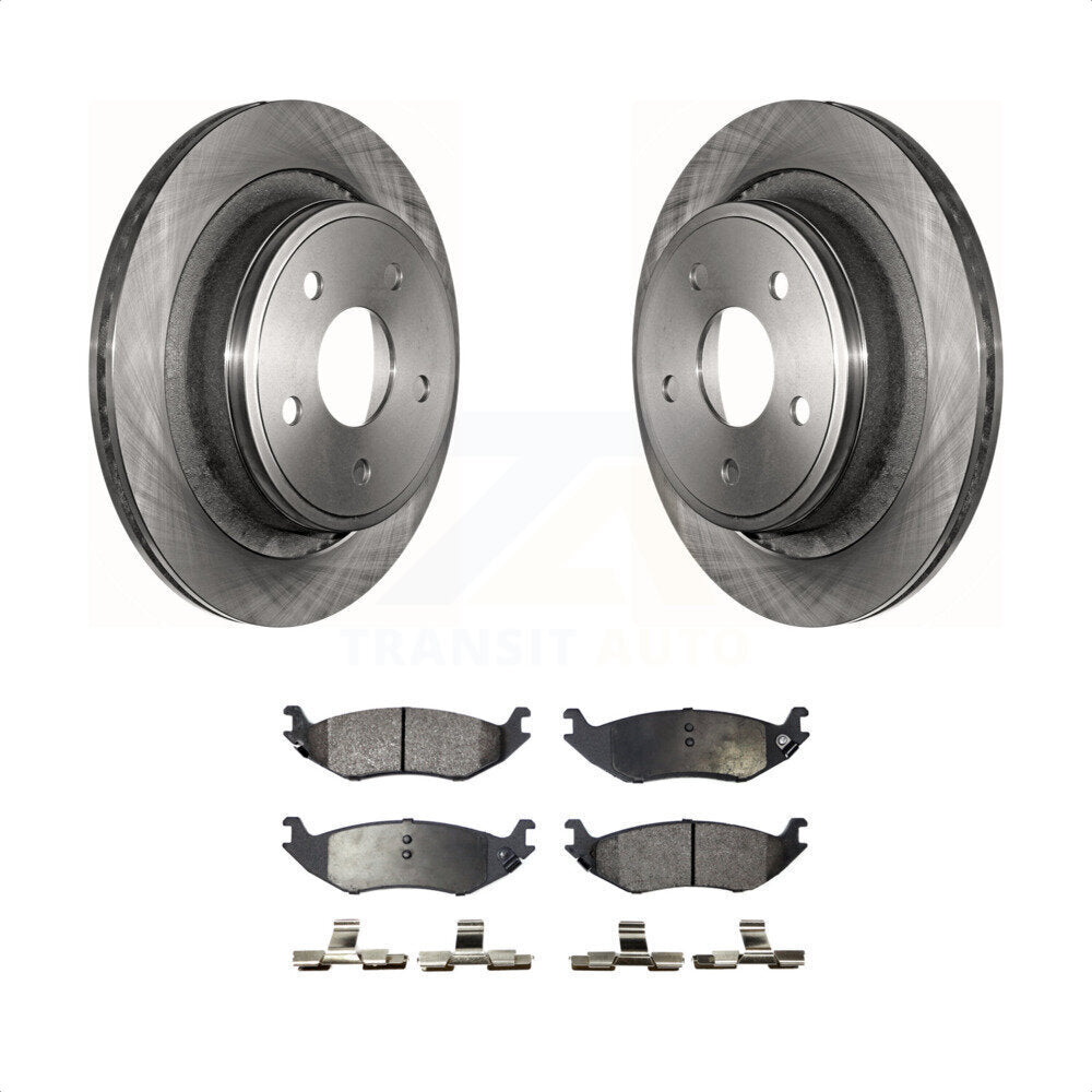 Rear Disc Brake Rotors And Ceramic Pads Kit For Dodge Ram 1500 K8T-101769 by Transit Auto