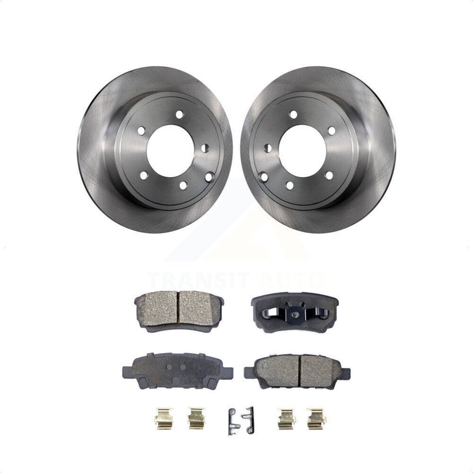 Rear Disc Brake Rotors And Ceramic Pads Kit For Jeep Dodge Patriot Chrysler Compass Avenger 200 Caliber Sebring Mitsubishi Lancer K8T-101784 by Transit Auto