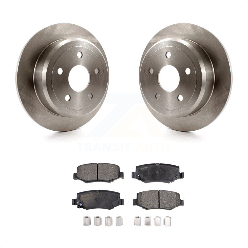 Rear Disc Brake Rotors And Ceramic Pads Kit For Jeep Wrangler JK K8T-101787 by Transit Auto