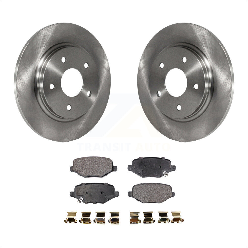 Rear Disc Brake Rotors And Ceramic Pads Kit For Dodge Grand Caravan Chrysler Town & Country Journey Ram C/V Volkswagen Routan K8T-101796 by Transit Auto