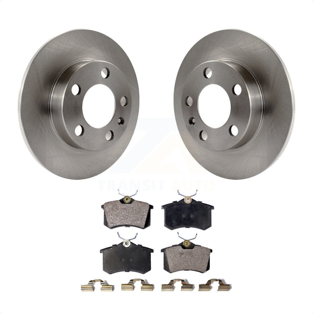 Rear Disc Brake Rotors And Ceramic Pads Kit For Volkswagen Jetta Beetle Golf Audi TT City K8T-101842 by Transit Auto