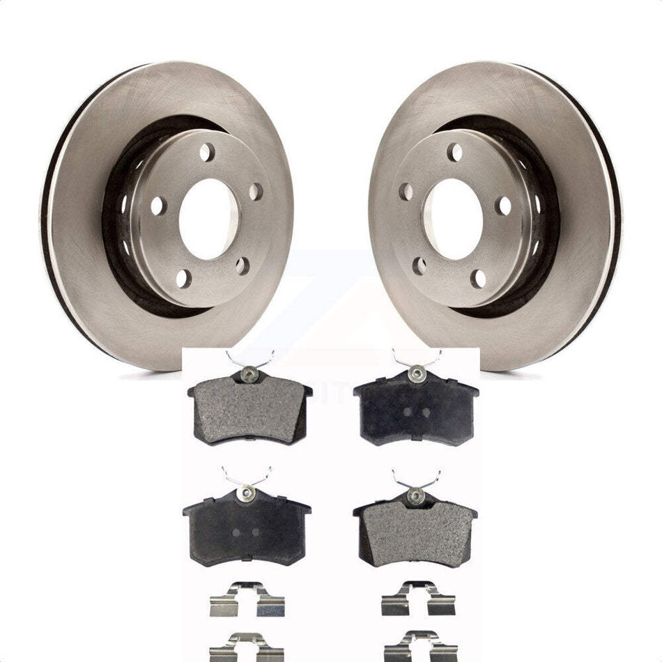 Rear Disc Brake Rotors And Ceramic Pads Kit For 2004 Audi A6 Quattro With 269mm Diameter Rotor K8T-101858 by Transit Auto