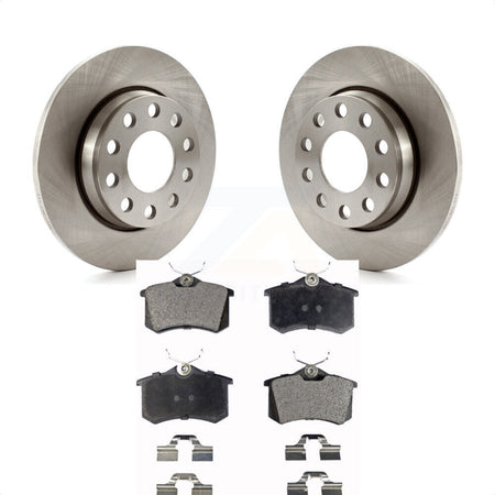 Rear Disc Brake Rotors And Ceramic Pads Kit For Audi A4 Quattro With 255mm Diameter Rotor K8T-101879 by Transit Auto