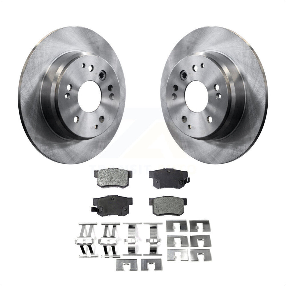 Rear Disc Brake Rotors And Ceramic Pads Kit For Acura TL Honda Element K8T-101889 by Transit Auto