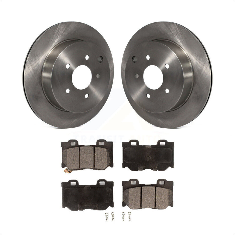 Rear Disc Brake Rotors And Ceramic Pads Kit For INFINITI Q50 Q60 Q70 K8T-101890 by Transit Auto